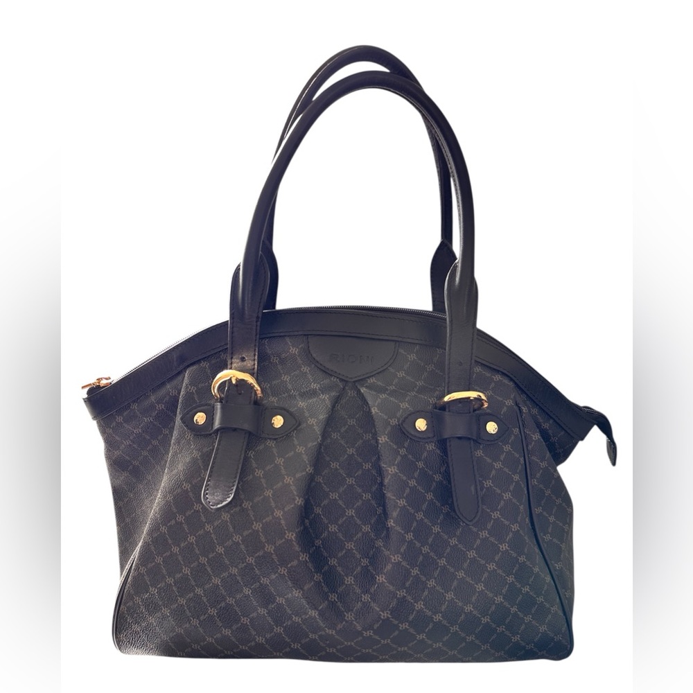 Rioni Signature (black) - Ruched Satchel With Buckle